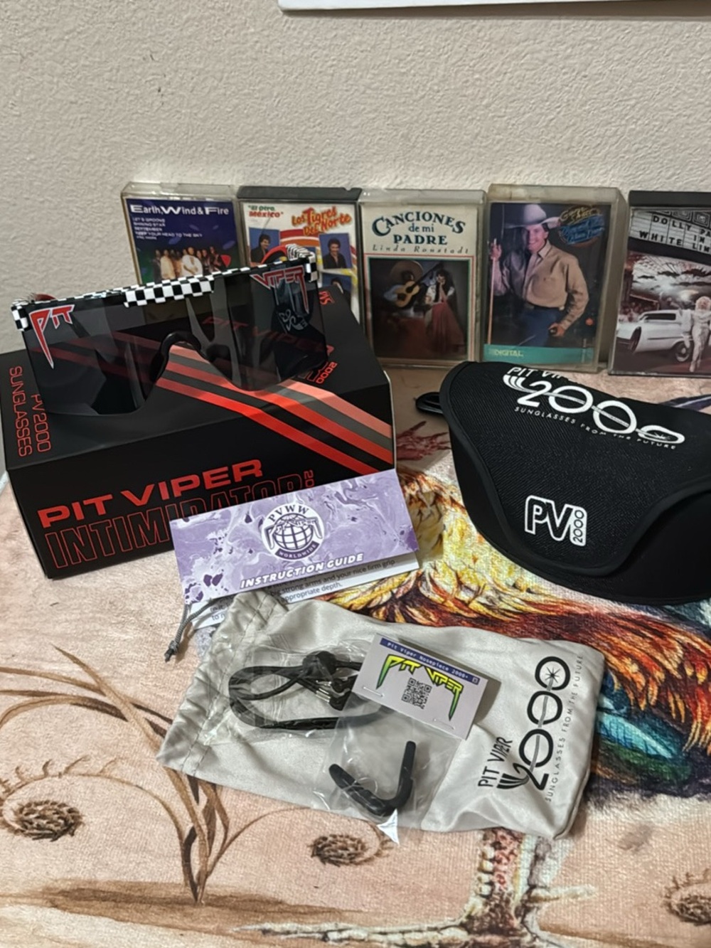 Pit Viper Intimidator Sunglasses with Black & Red Box and Black PV Case
